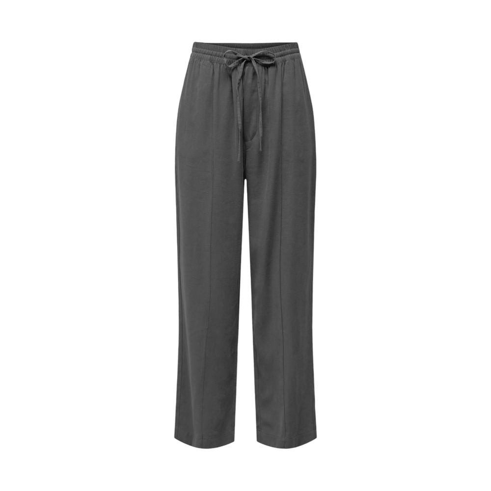 Jacqueline De Yong Gray Viscose Jeans & Pant