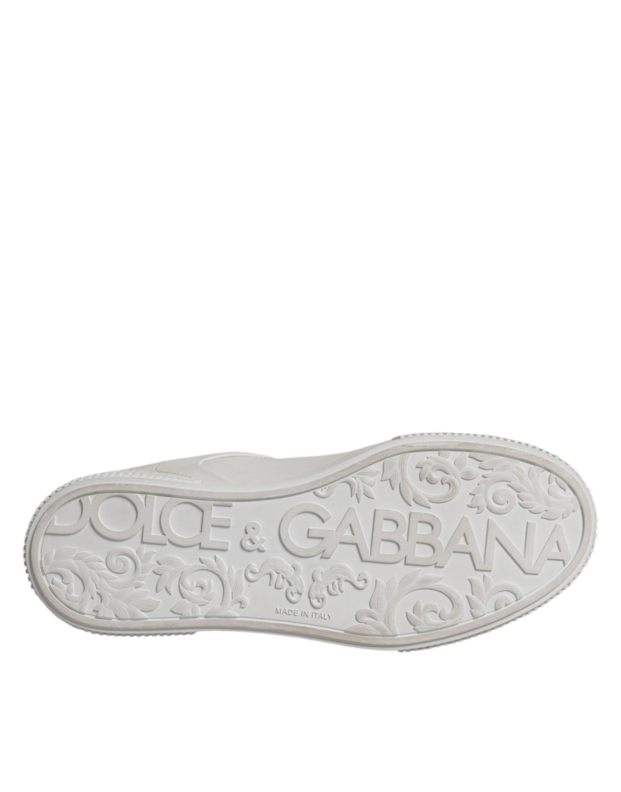 Dolce & Gabbana White Miami Leather Low Top Sneakers Shoes