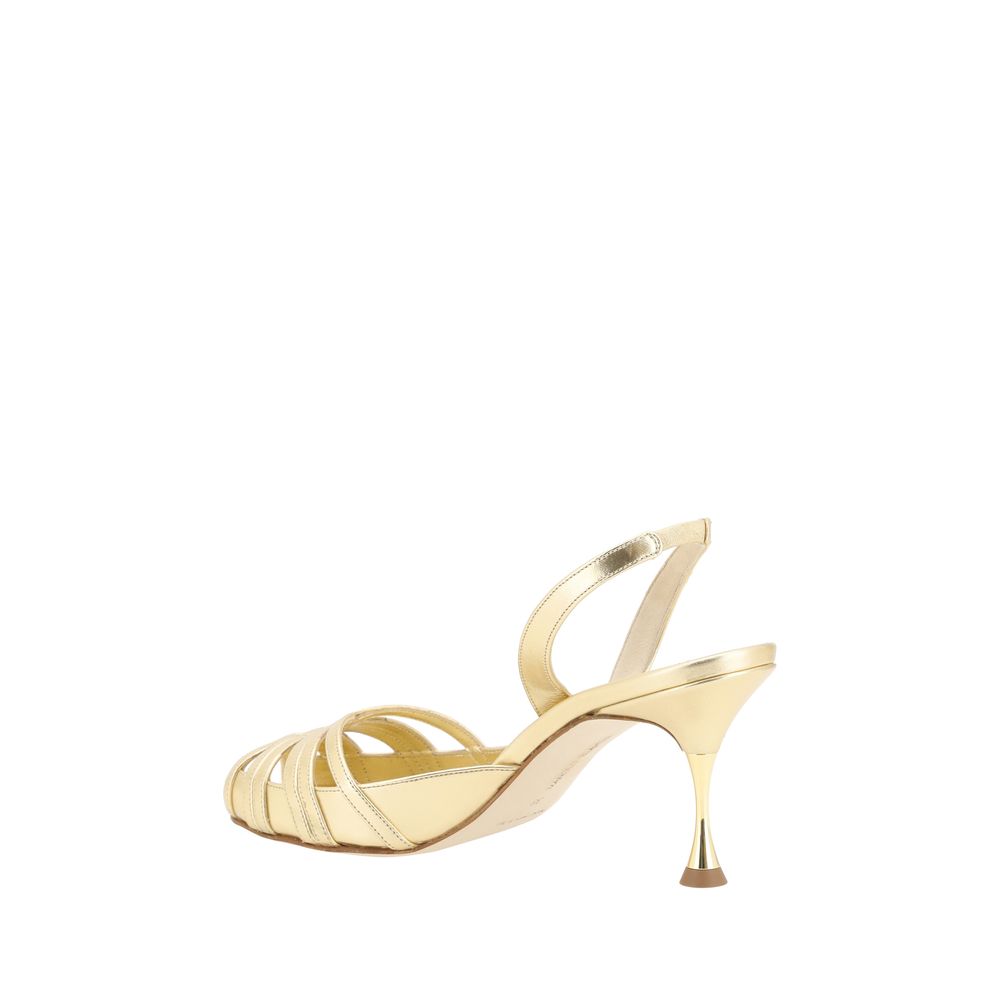 Manolo Blahnik Makanaksli Nappa Sandals