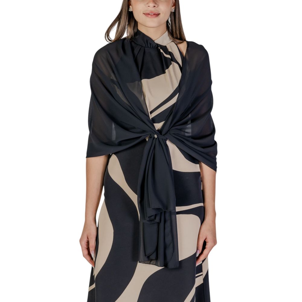 Rinascimento Black Polyester Scarf