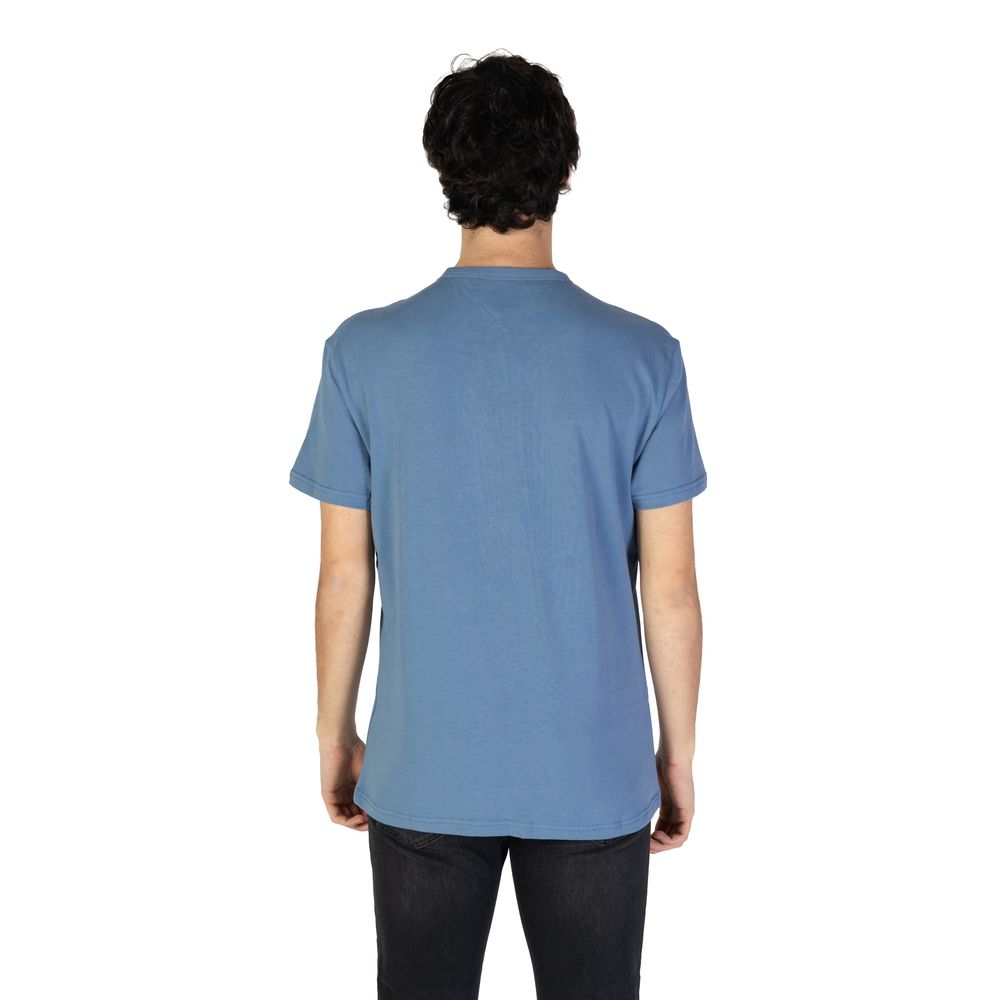 Tommy Hilfiger Jeans Light Blue Cotton Rigenerato T-Shirt