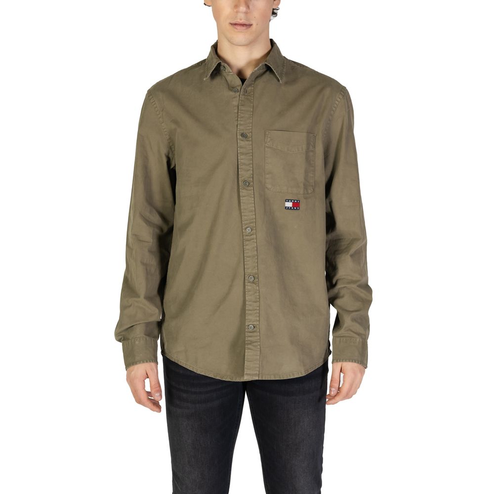 Tommy Hilfiger Jeans Green Cotton Rigenerato Shirt