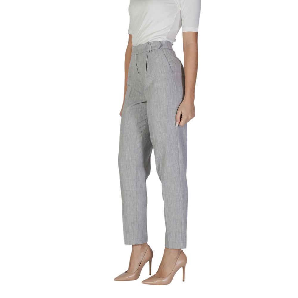 Vila Clothes Gray Recycled Polyester Jeans & Pant