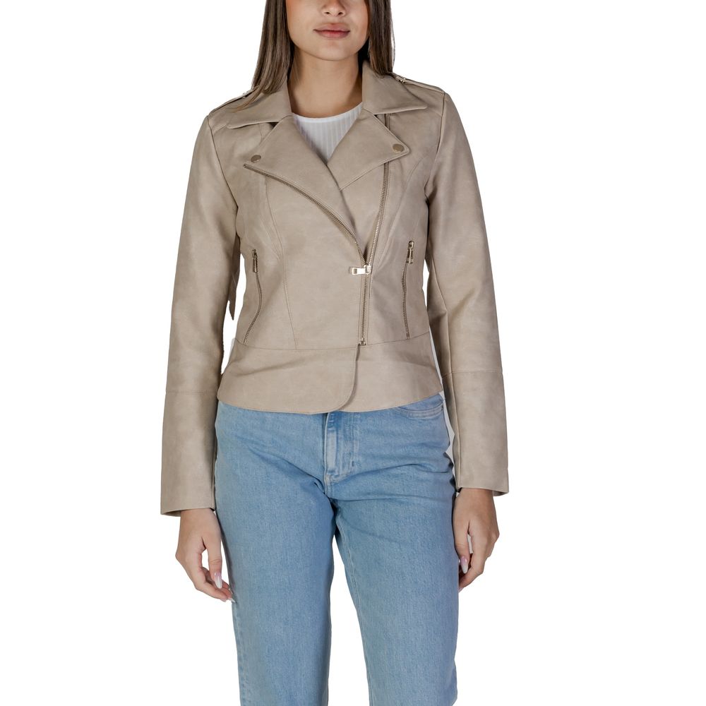 Only Beige Polyester Jackets & Coat