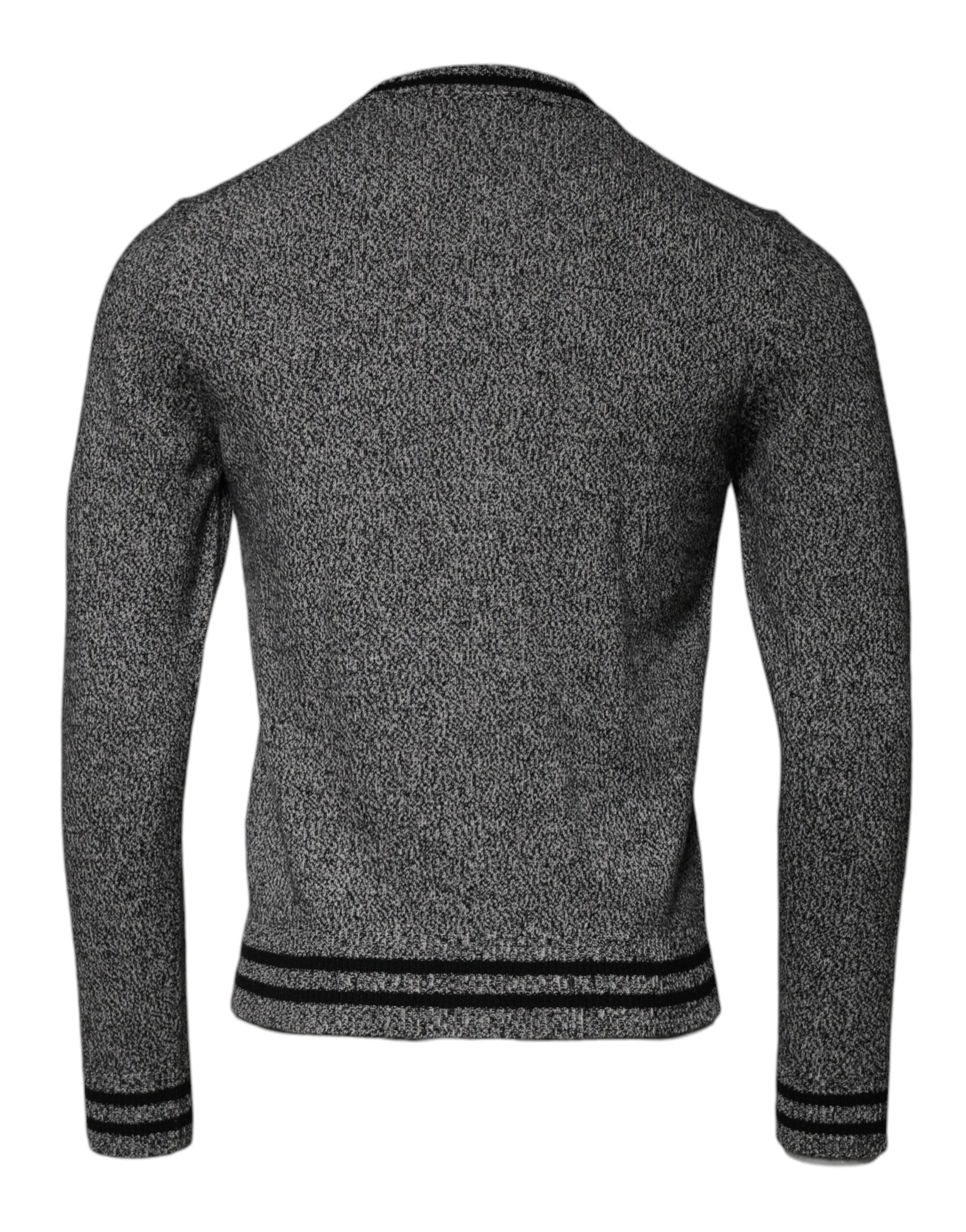 Dolce & Gabbana Gray Crown King Cashmere Pullover Sweater