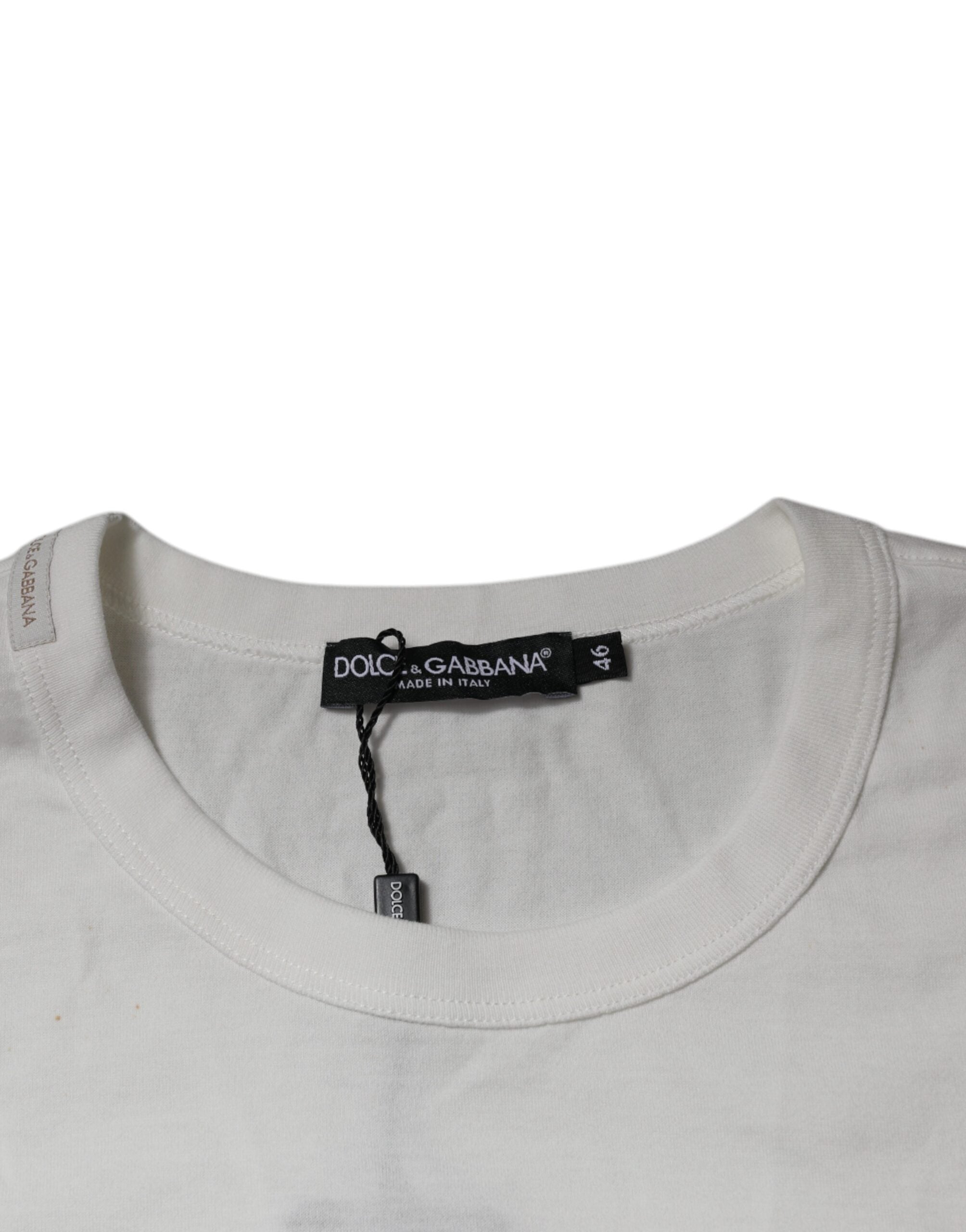 Dolce & Gabbana White Royals Heritage Cotton T-shirt