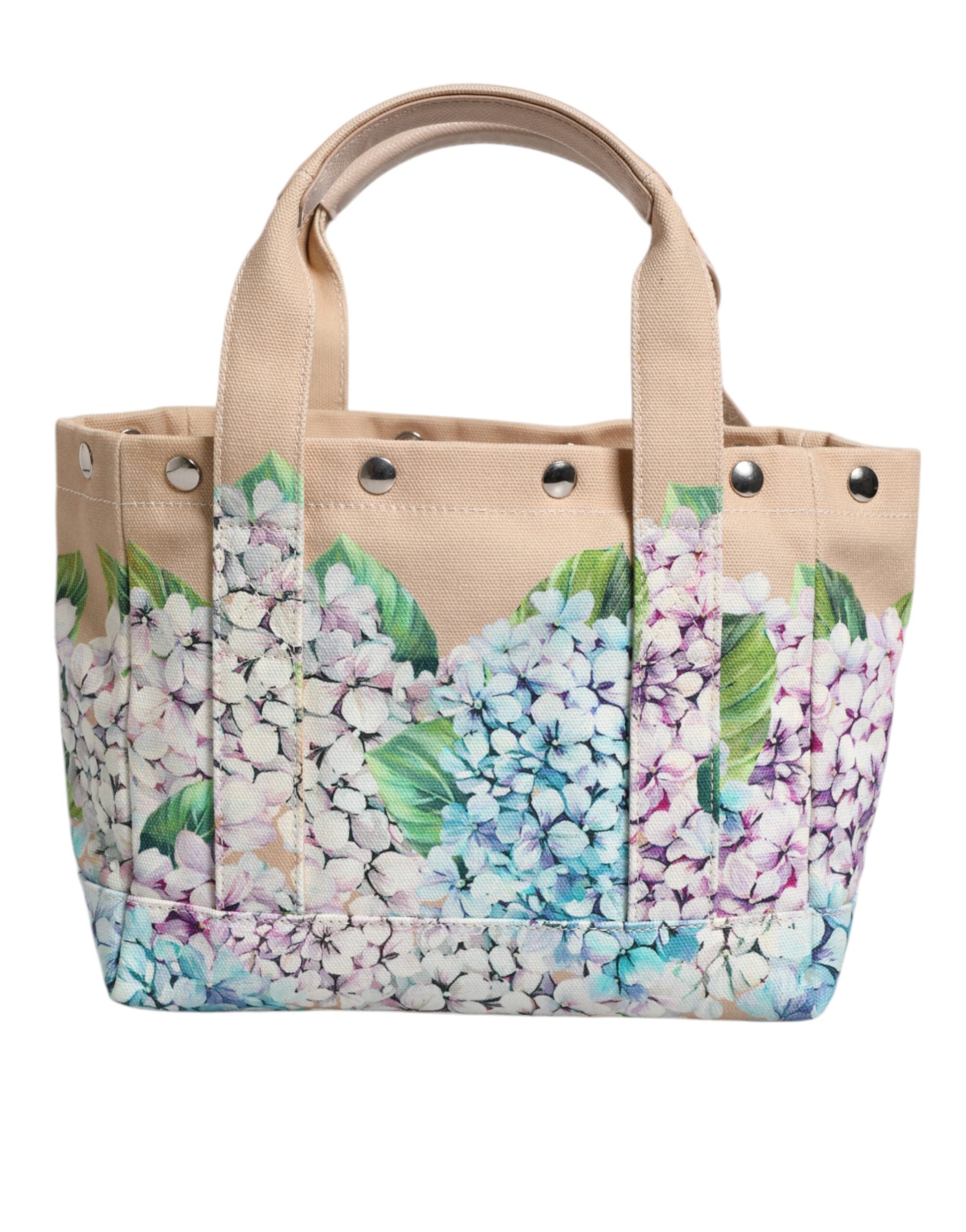 Dolce & Gabbana Multicolor Floral Canvas TANIA Top Handle Tote Bag