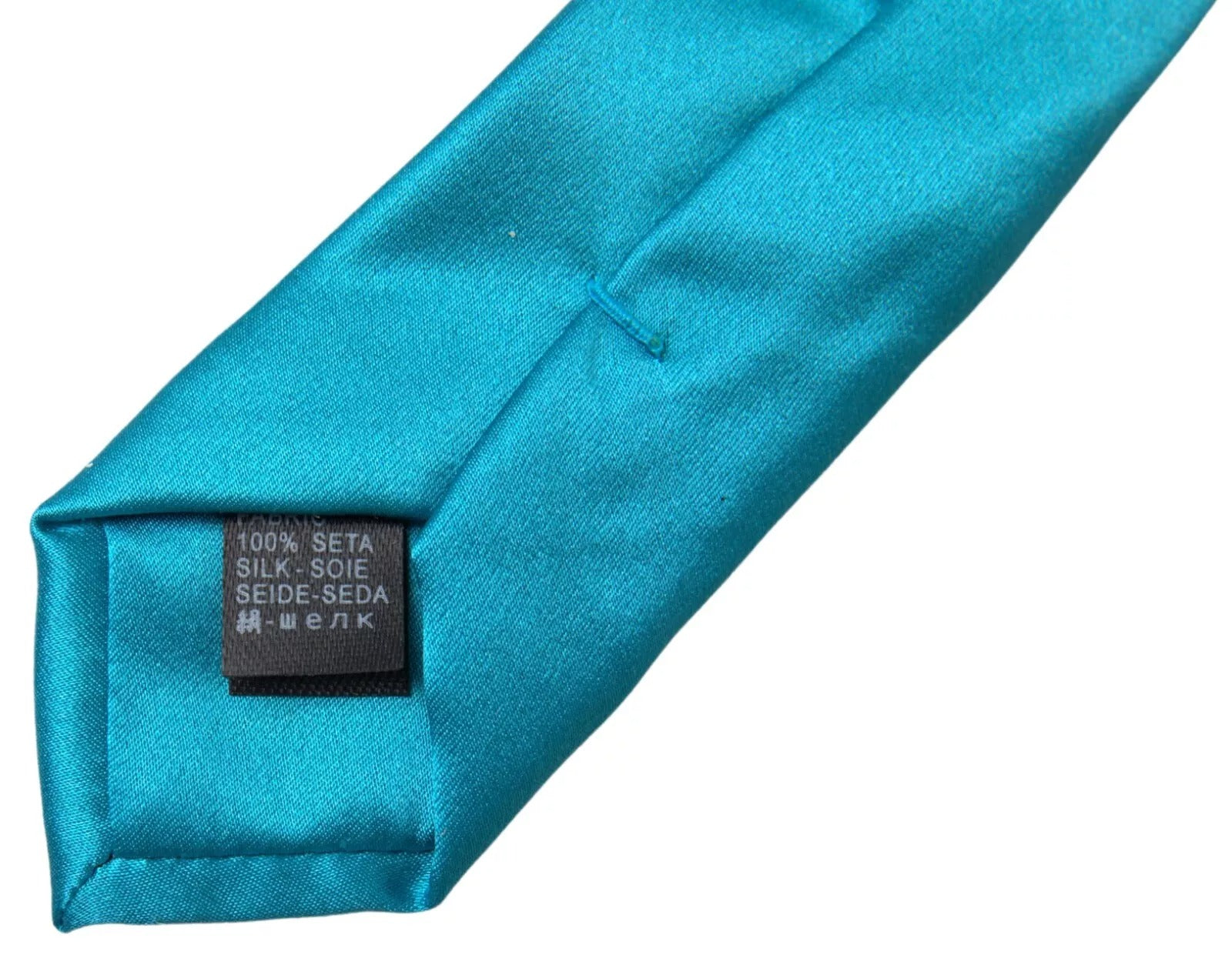 Dolce & Gabbana Light Blue 100% Silk Wide Mens Necktie