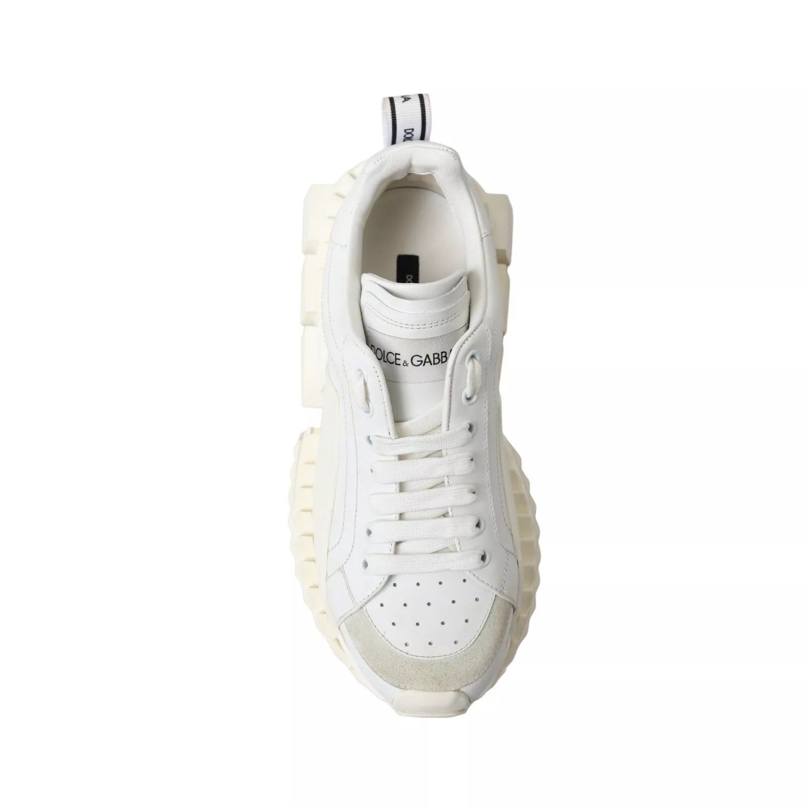 Dolce & Gabbana White Leather Super Queen Women Sneakers