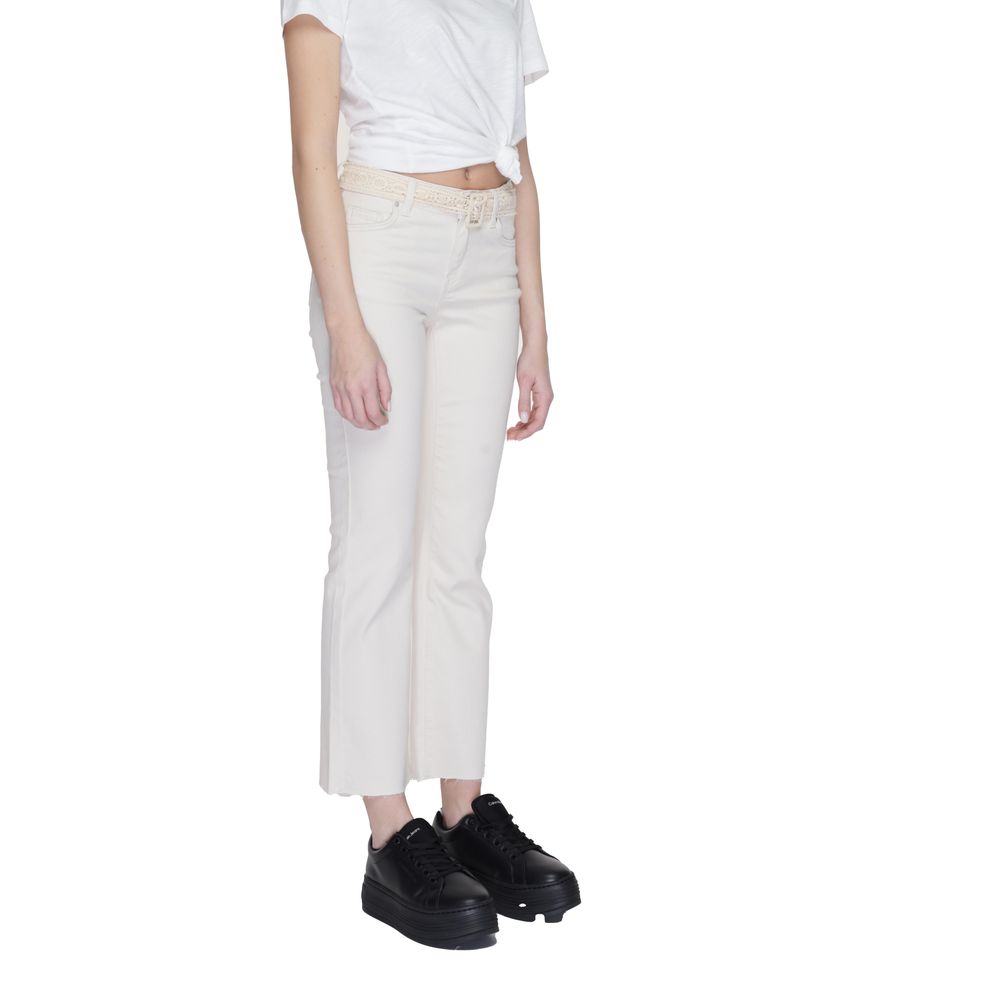 Vero Moda Beige Cotton Jeans & Pant