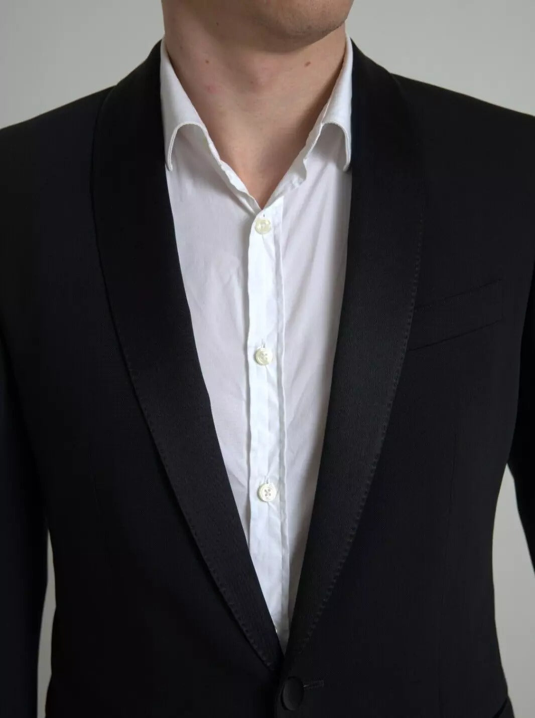 Dolce & Gabbana Black Wool Single Breasted MARTINI Blazer