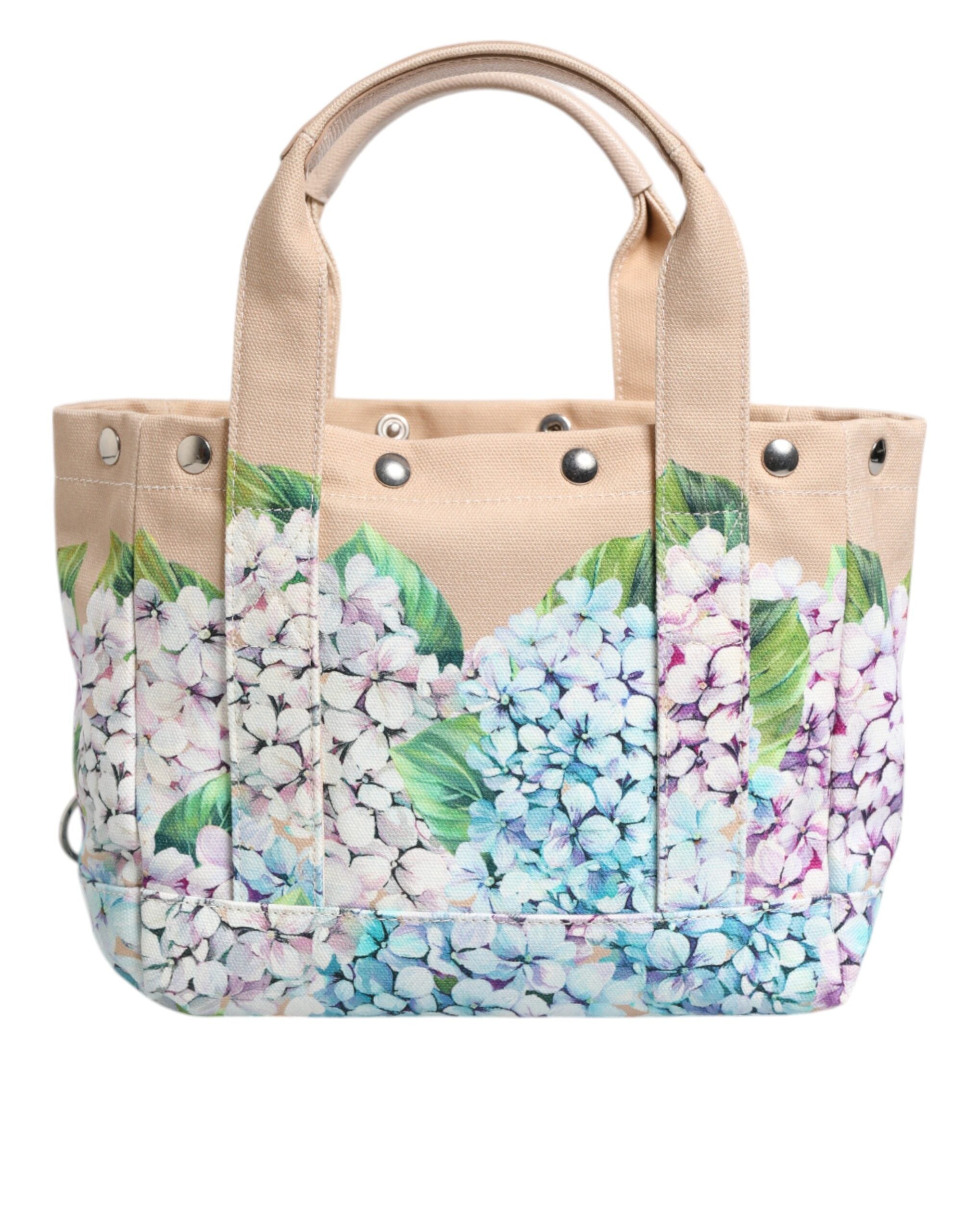 Dolce & Gabbana Multicolor Floral Canvas TANIA Top Handle Tote Borse Bag