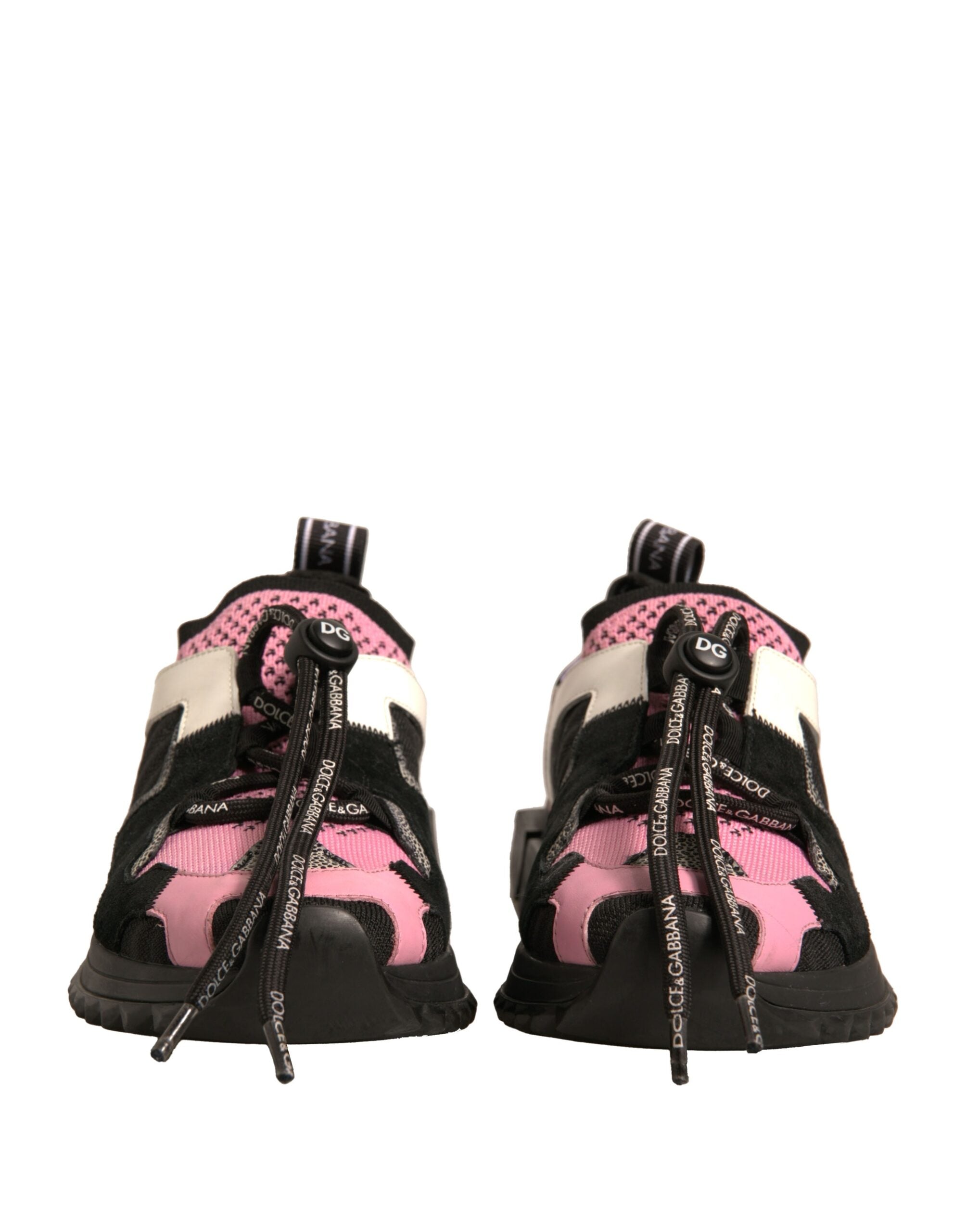 Dolce & Gabbana Black Pink Sorrento Trekking Sneakers Shoes