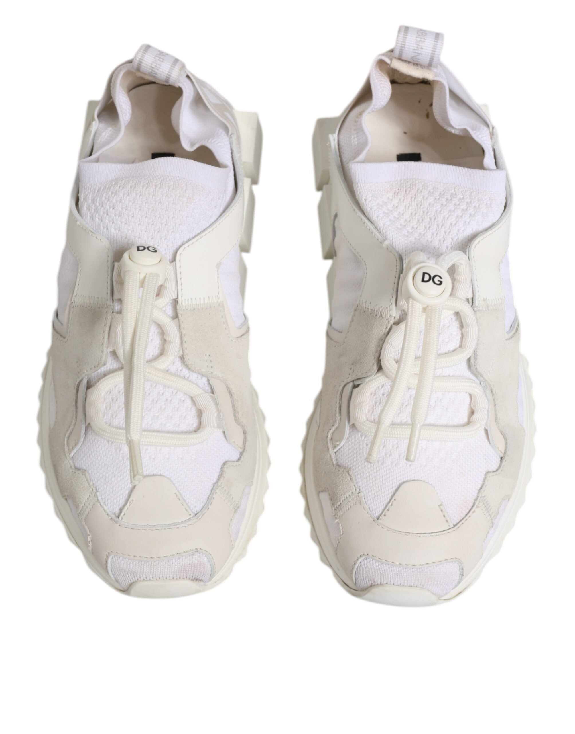 Dolce & Gabbana White Mesh Sorrento Trekking Sneakers Shoes