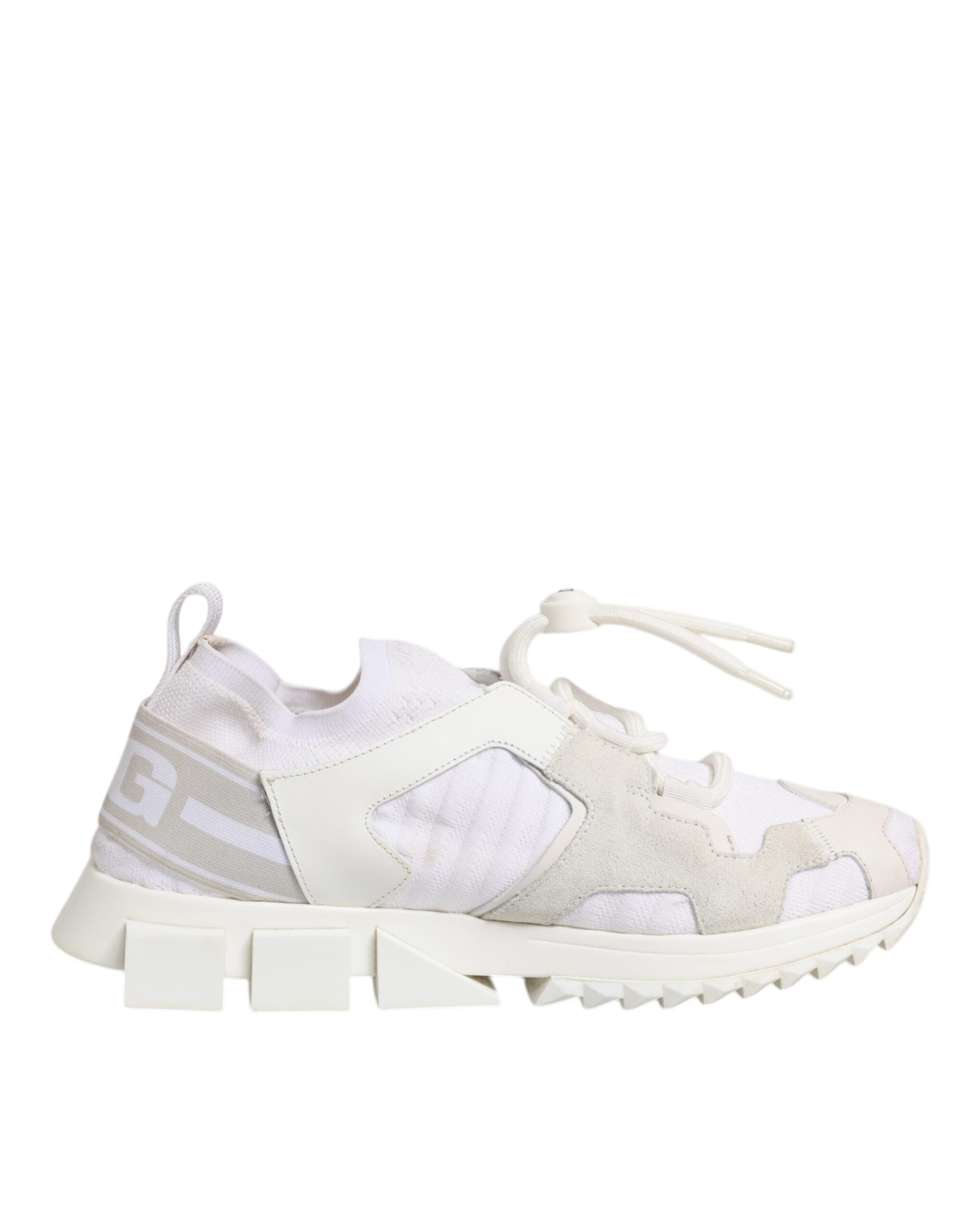 Dolce & Gabbana White Mesh Sorrento Trekking Sneakers Shoes