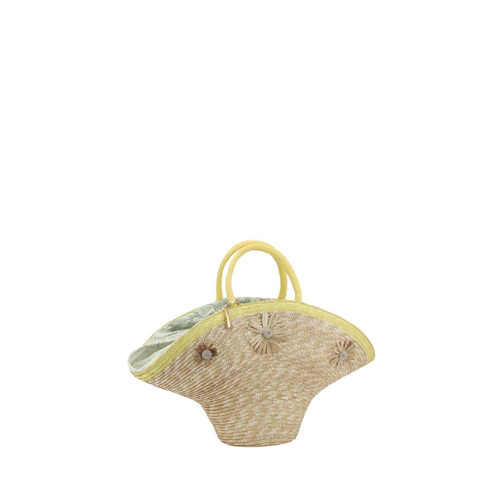 La Milanesa Calore Straw Handbag