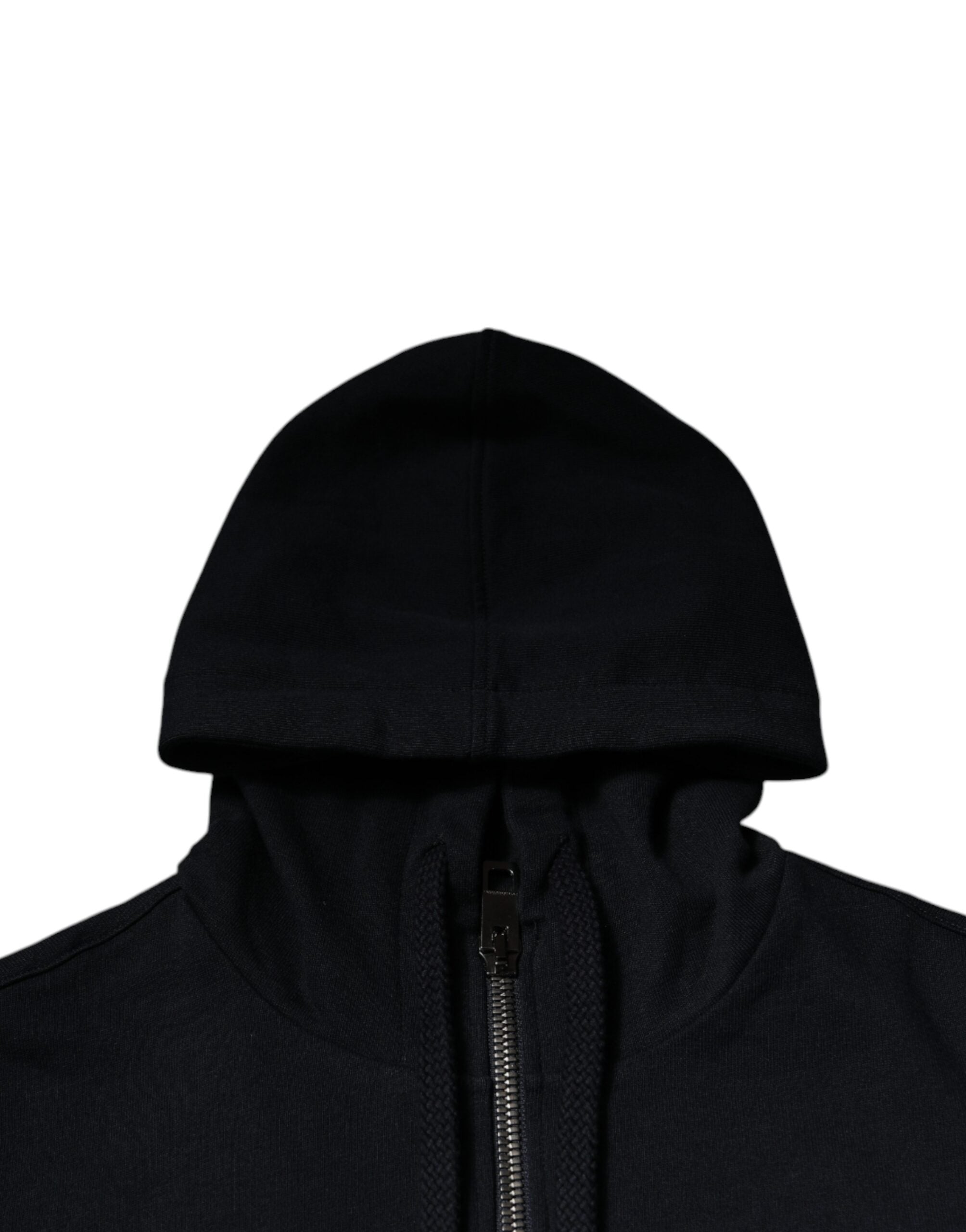 Dolce & Gabbana Black Logo Full Zip Hooded Sweatshirt Sweater