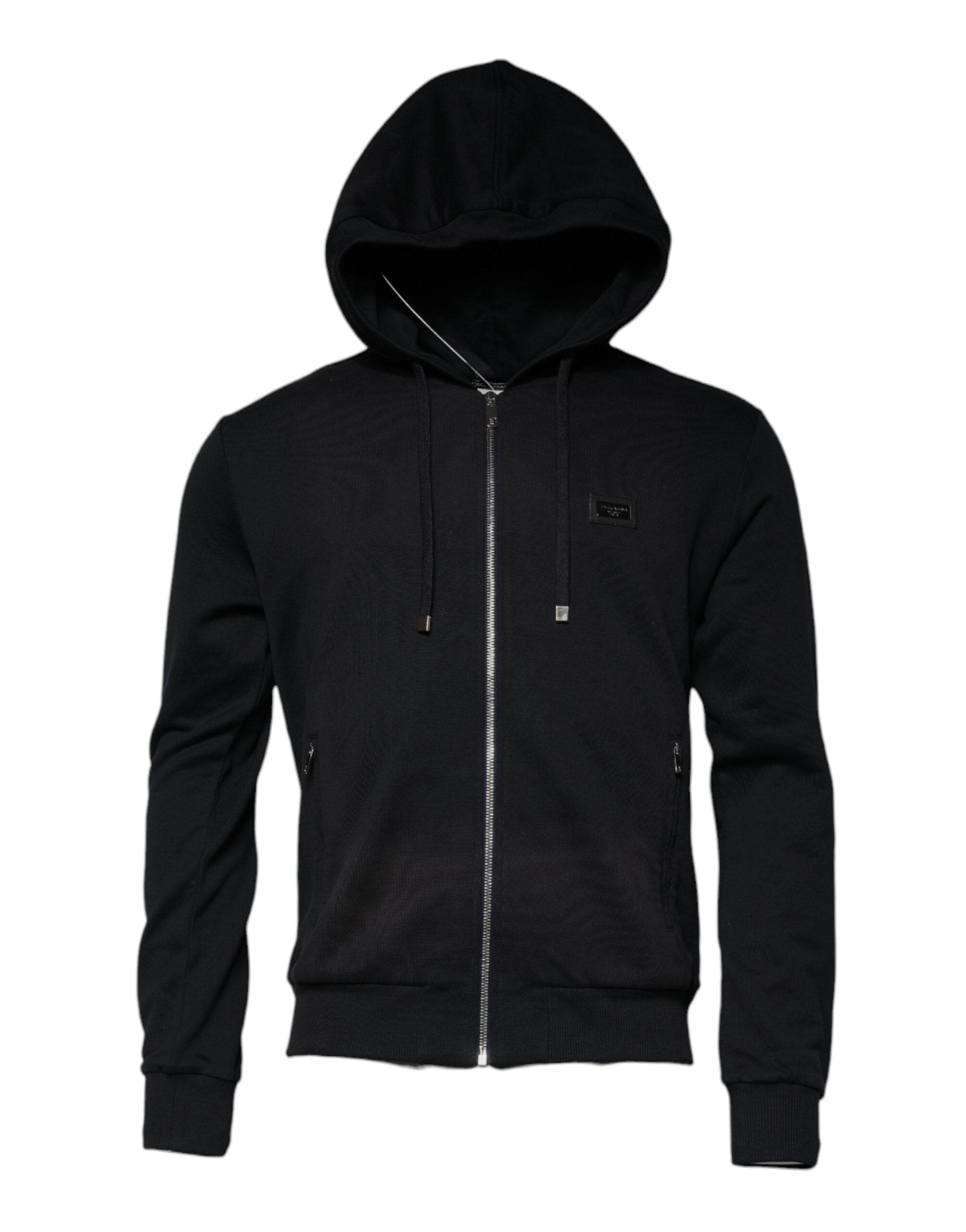 Dolce & Gabbana Black Logo Full Zip Hooded Sweatshirt Sweater