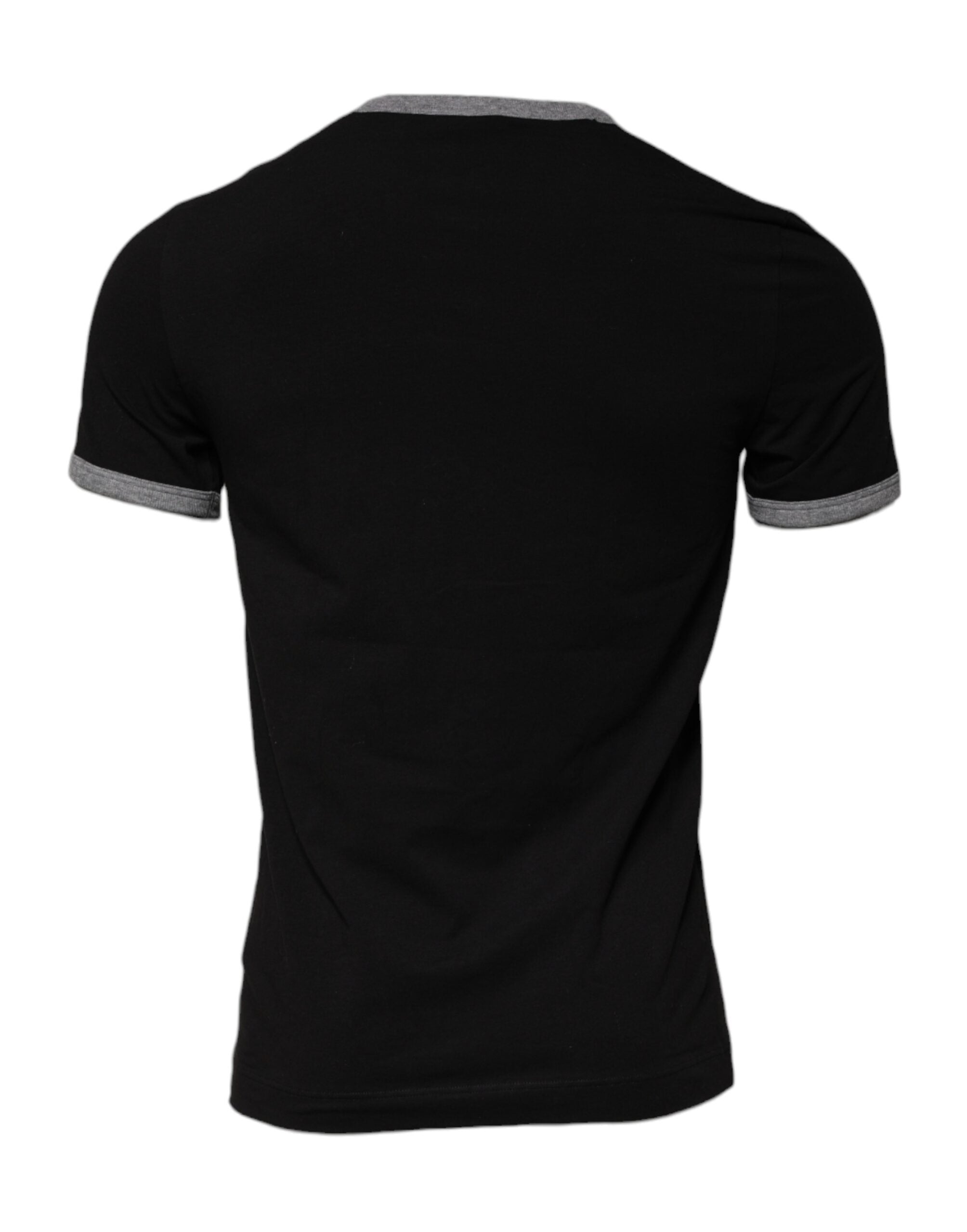 Dolce & Gabbana Black Cotton DG Sport Crew Neck T-shirt