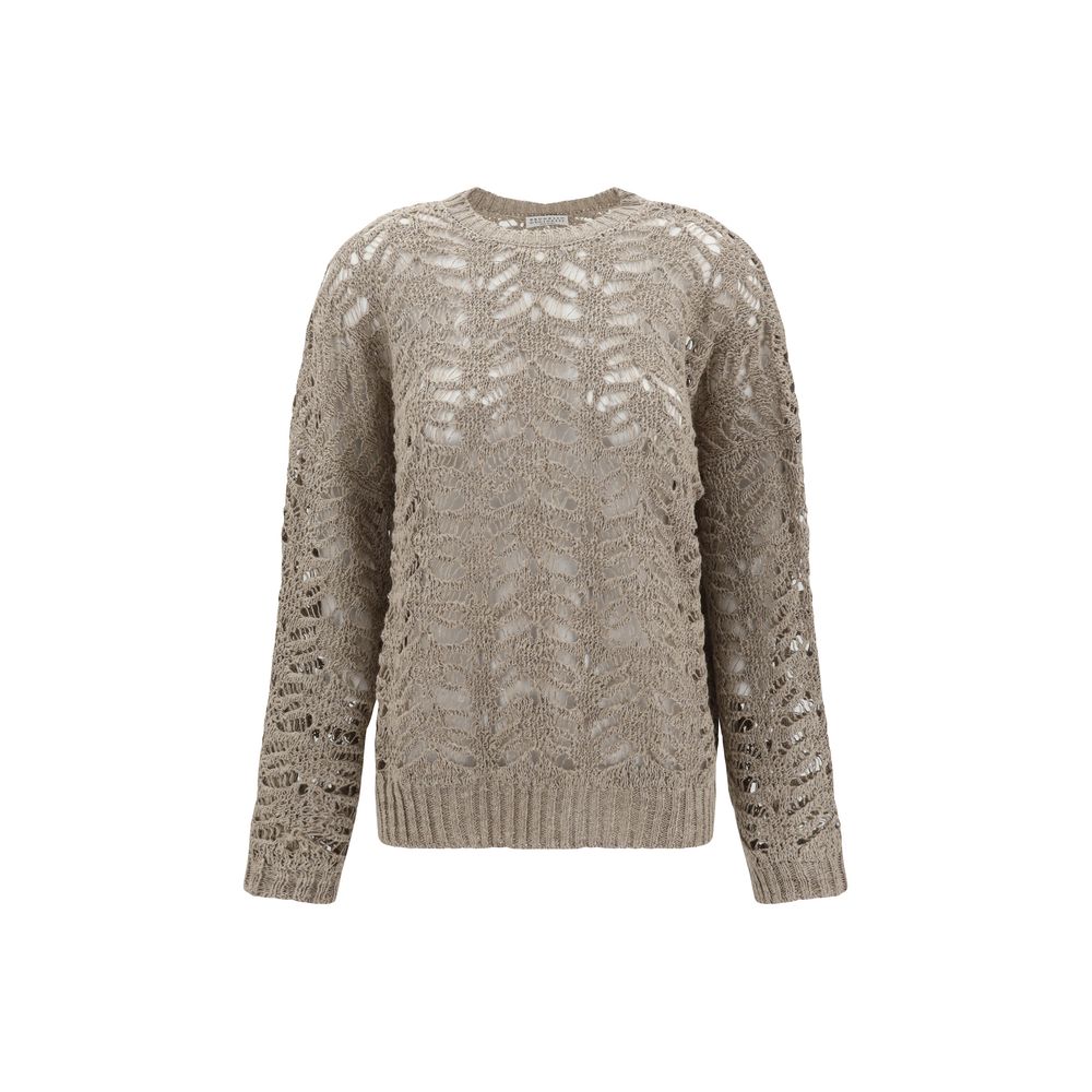 Brunello Cucinelli Perforated Sweater with sequins