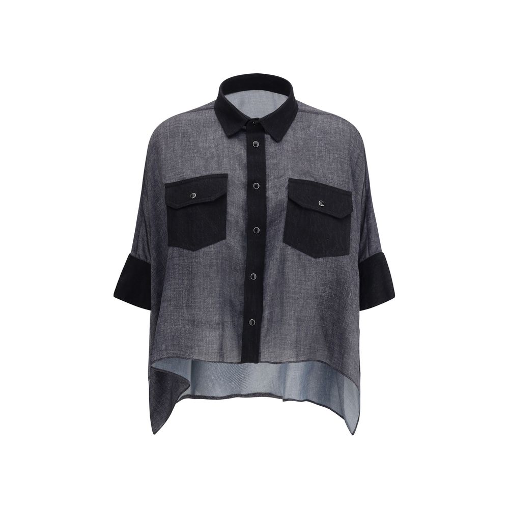 Sacai Denim Print Shirt