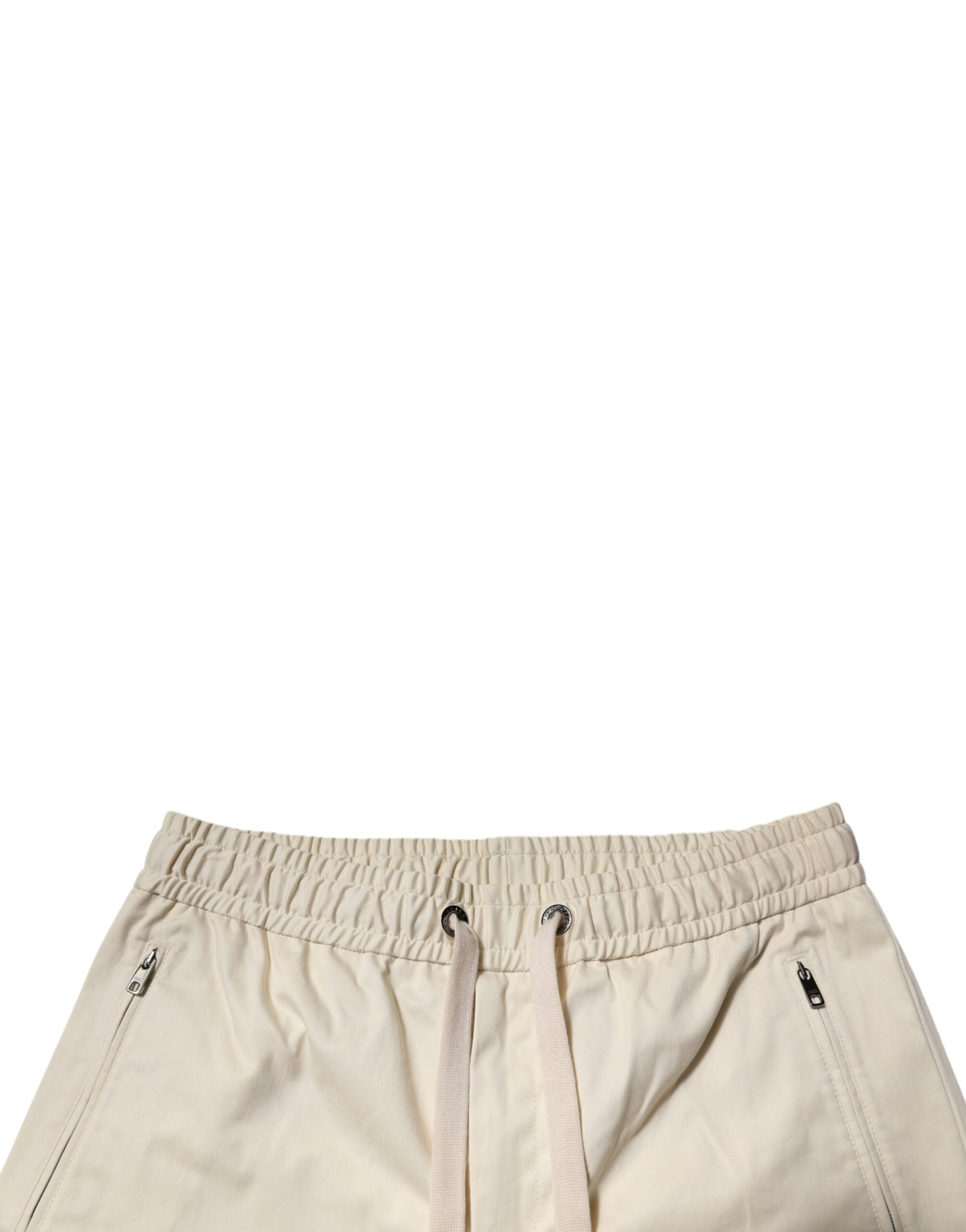 Dolce & Gabbana Off White Cotton Stretch Men Bermuda Shorts