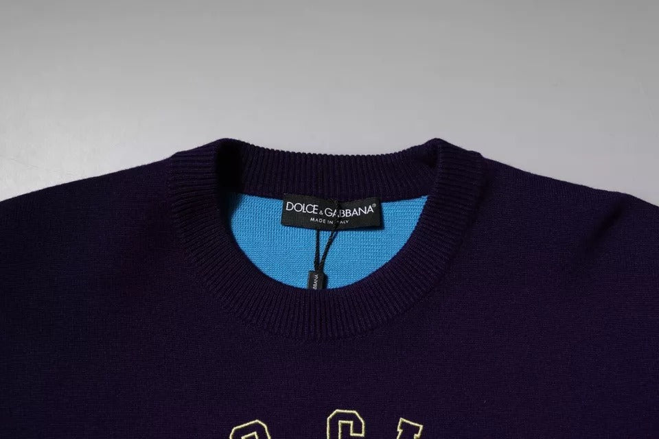 Dolce & Gabbana Blue 1984 Milano CrewNeck Sweatshirt Sweater