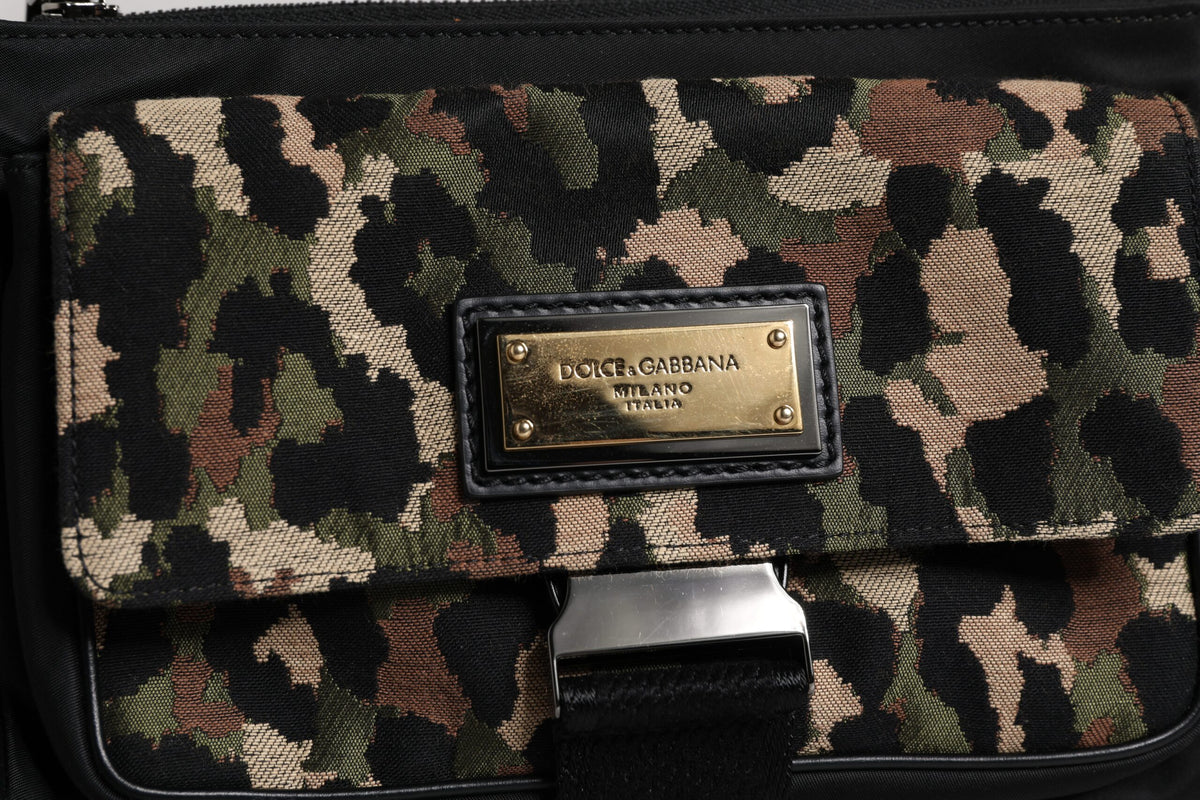 Dolce & Gabbana Multicolor Leopard Jacquard Crossbody Bag