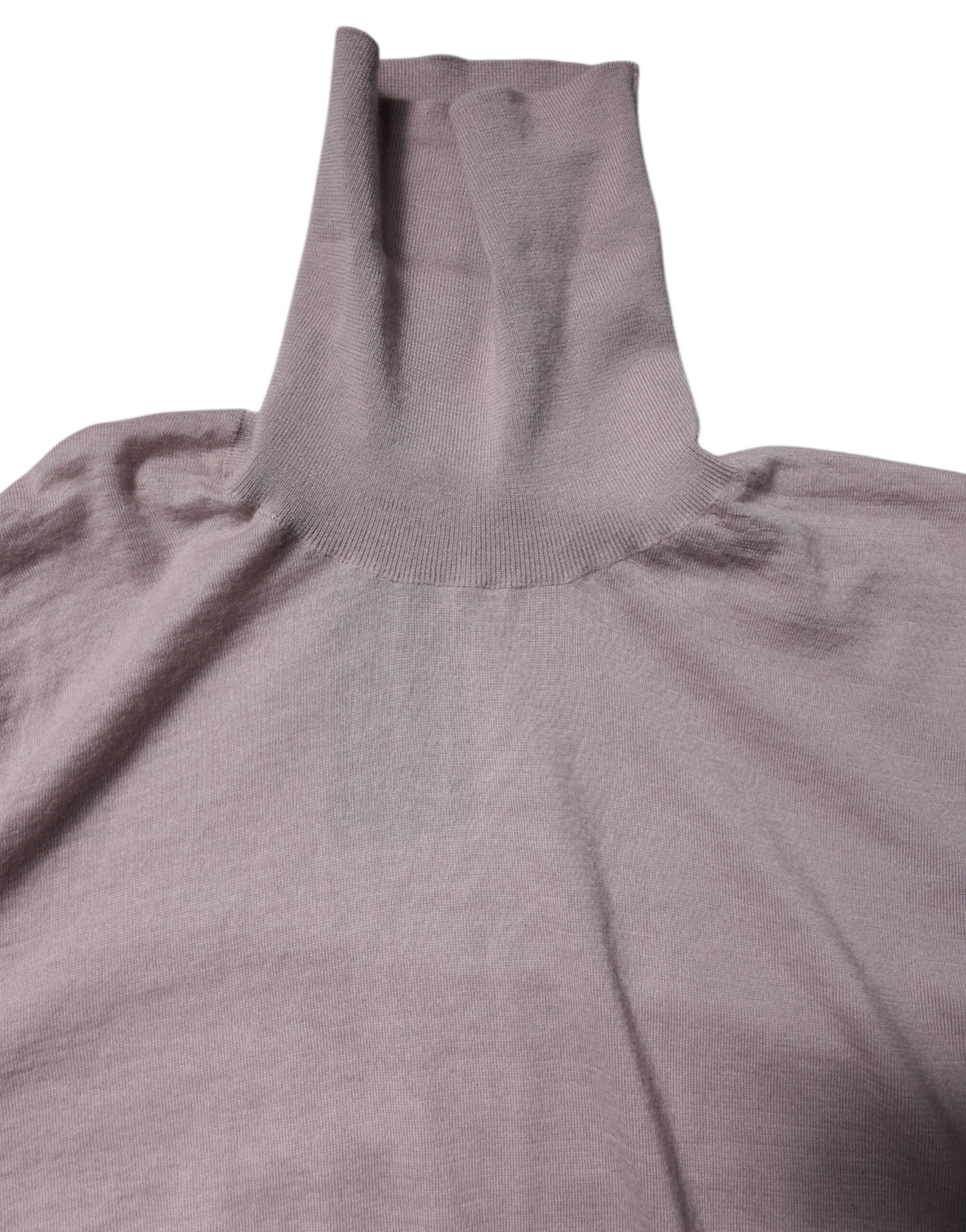 Dolce & Gabbana Brown Cashmere Turtleneck Pullover Sweater