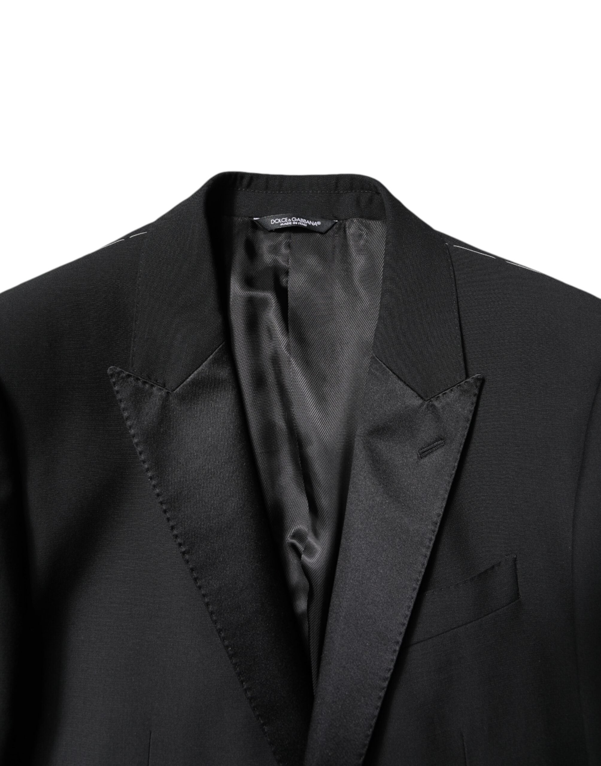 Dolce & Gabbana Black Wool Single Breasted Blazer Jacket