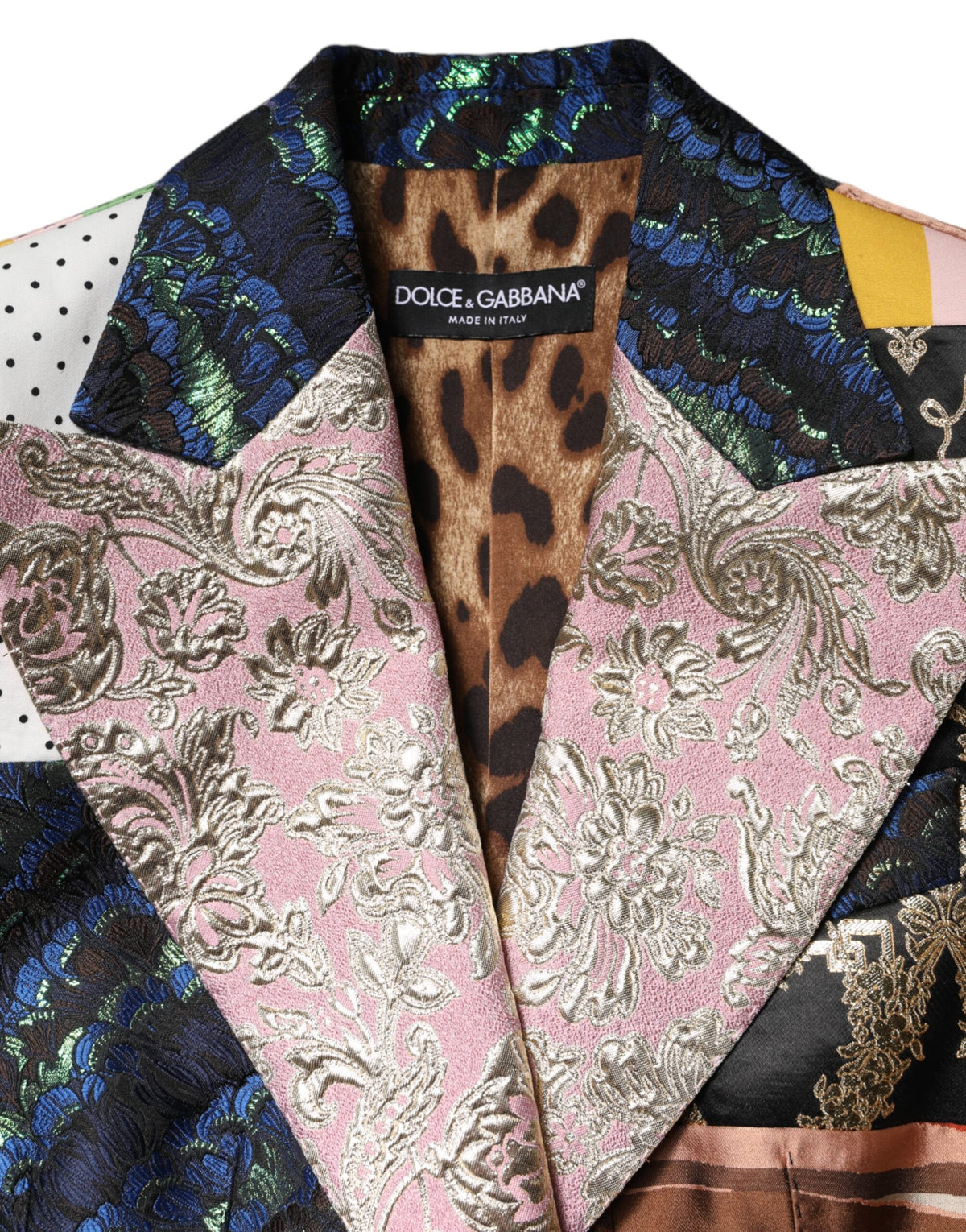 Dolce & Gabbana Multicolor Floral Patchwork Jacquard Jacket