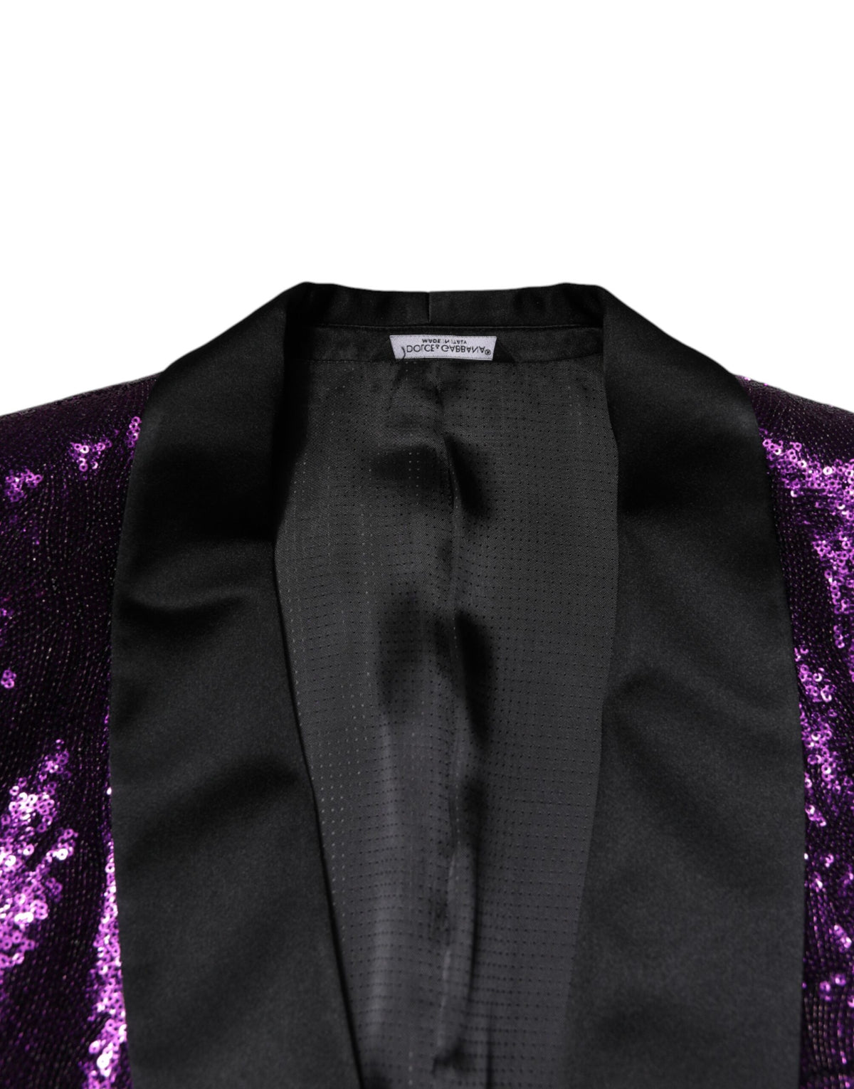 Dolce & Gabbana Purple SICILIA Sequin Embellish Coat Jacket