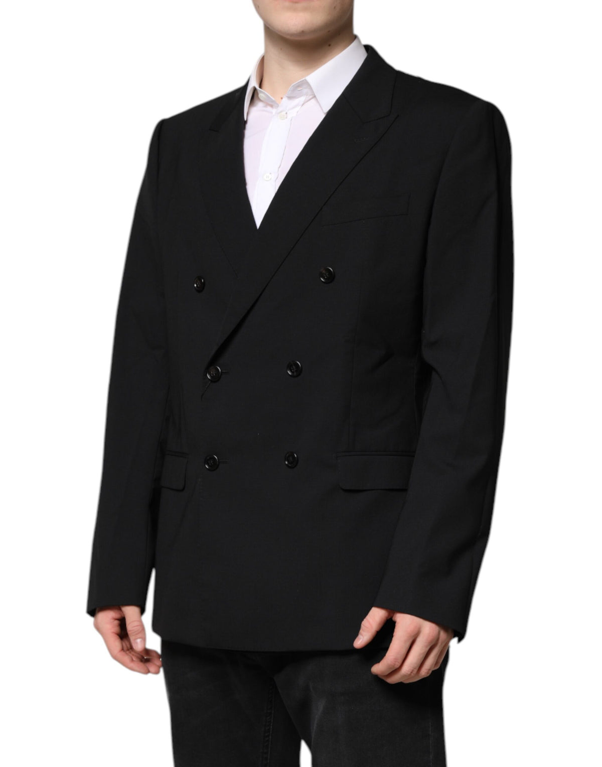 Dolce & Gabbana Black MARTINI Double Breasted Suit Jacket