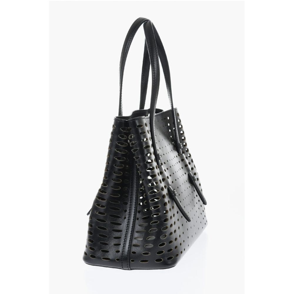 Alaïa Black Leather Tote Bag