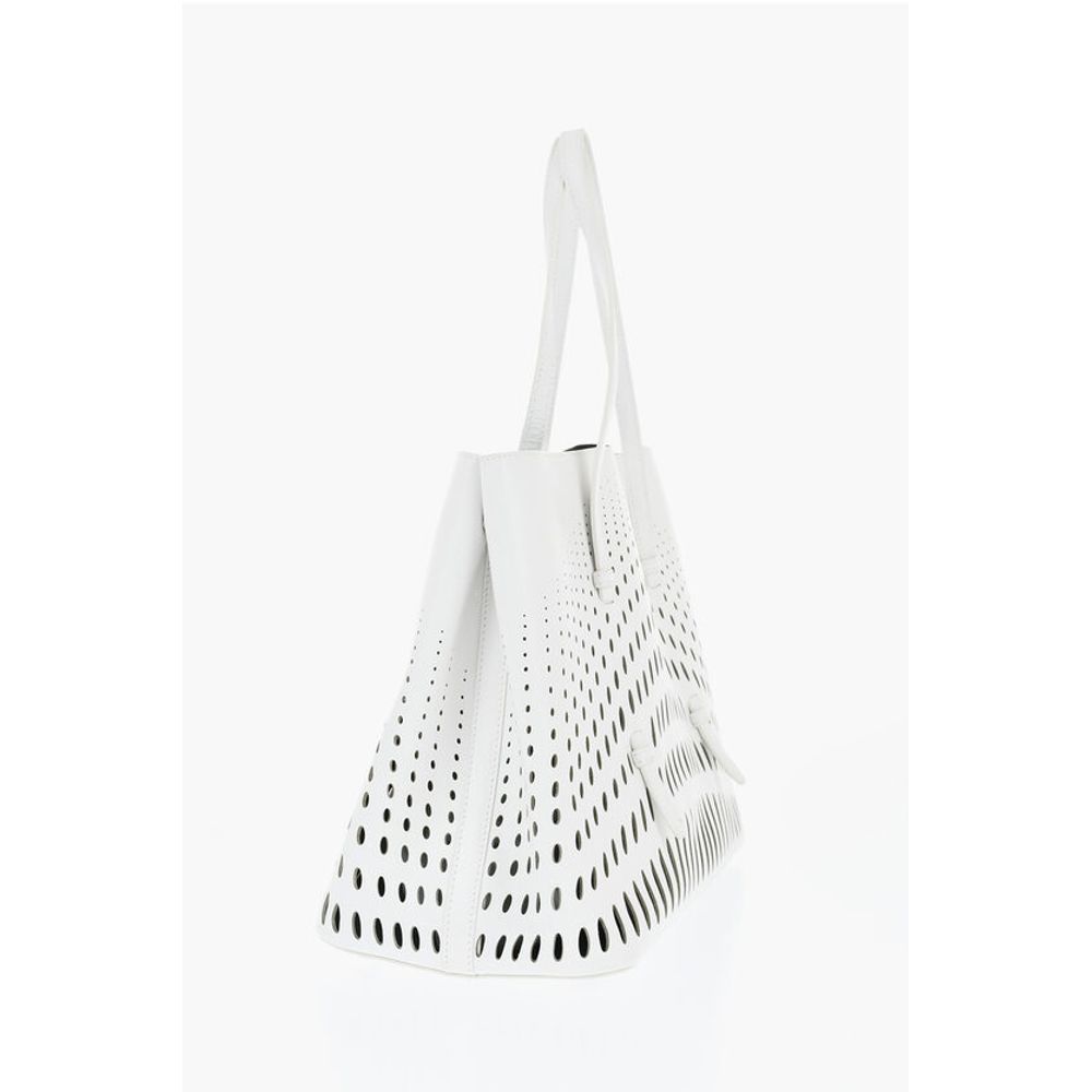 Alaïa White Leather Tote Bag