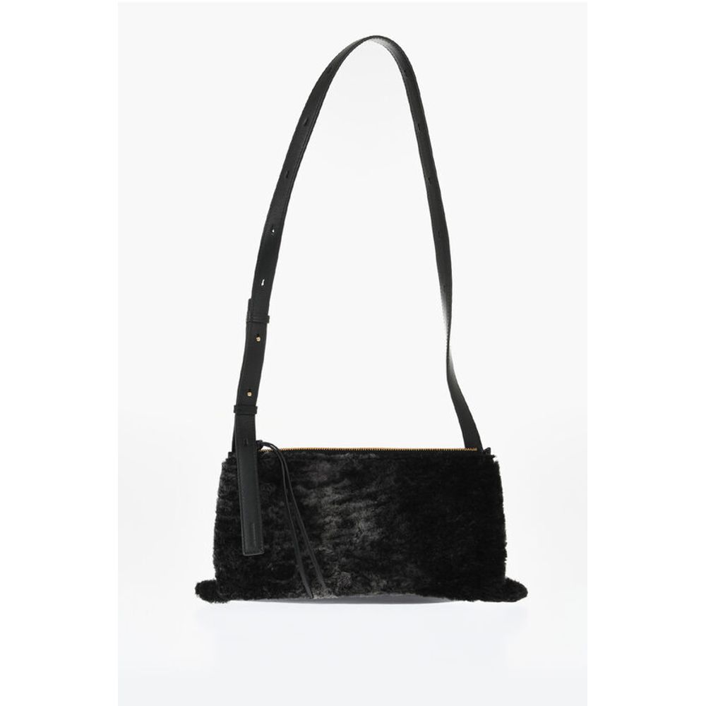Jil Sander Black Lambskin Shoulder Bag