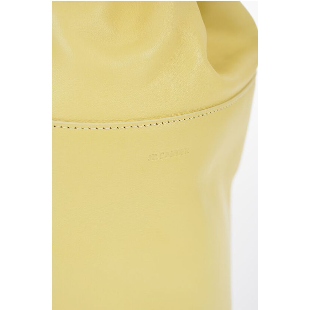 Jil Sander Leather Bucket Bag with Removable Shoulder Strap