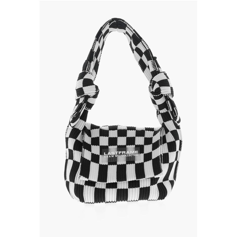 Last Frame Black And White Polyester Shoulder Bag