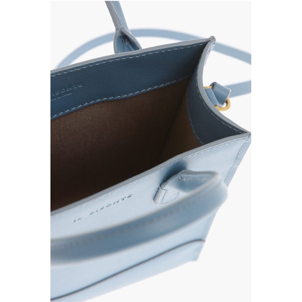 Il Bisonte Light Blue Leather Shoulder Bag