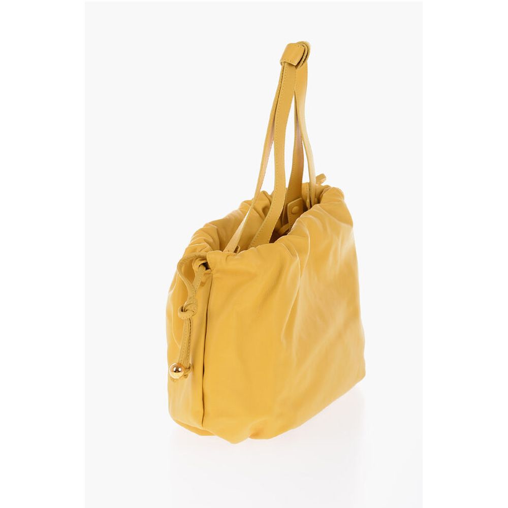 Bottega Veneta Yellow Calfskin Shoulder Bag