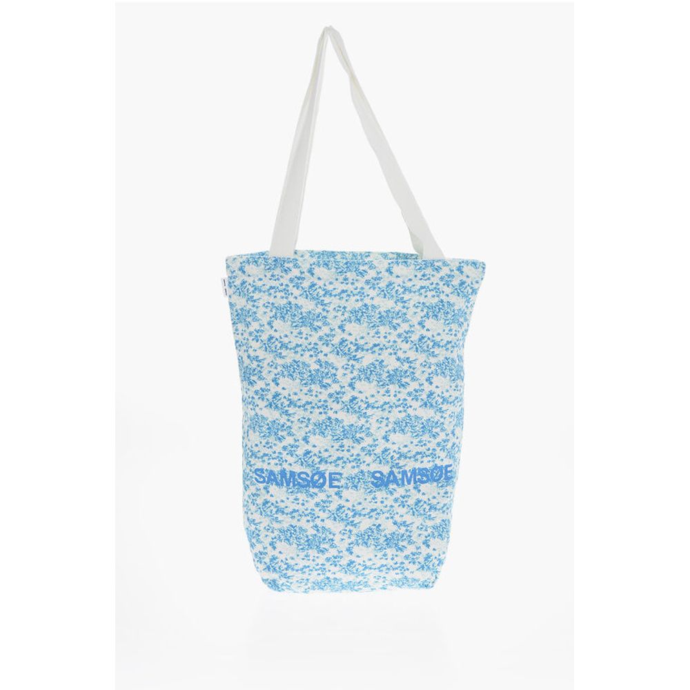 Samsoe Samsoe Blue Cotton Shoulder Bag