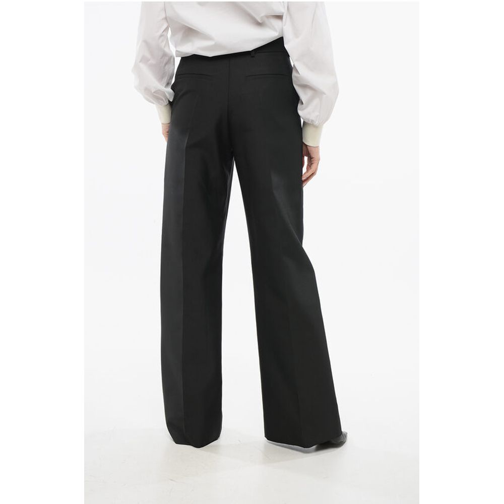 Valentino High-Waisted Solid Color Pants with Belt Loops