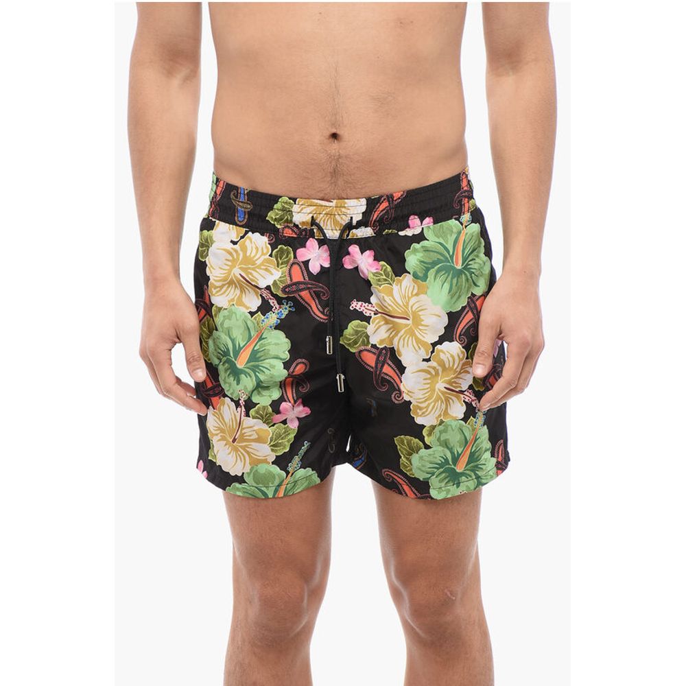 Etro Floral Patterned Swim Shorts with 2 Pockets