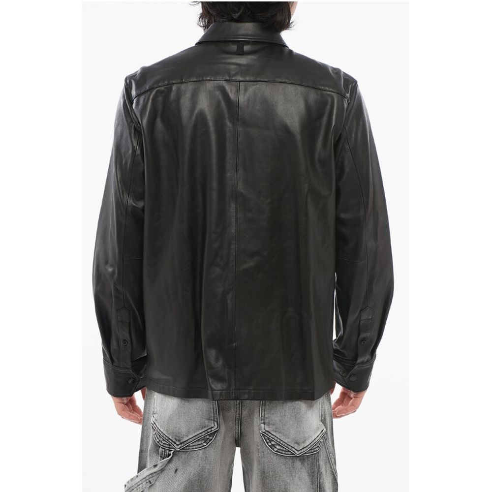 Rag&Bone Leather Overshirt with Flush Pockets