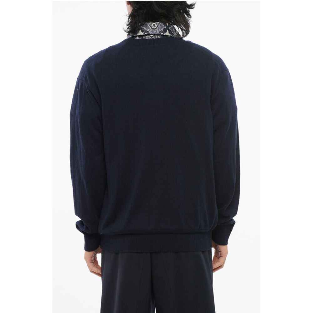Etro Cashmere Blend Cardigan with Embroidered Logo