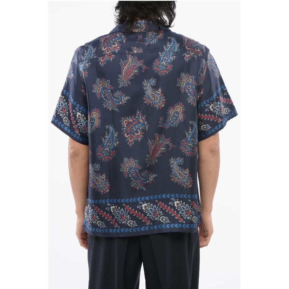 Etro Paisley Patterned Silk Bowling Shirt