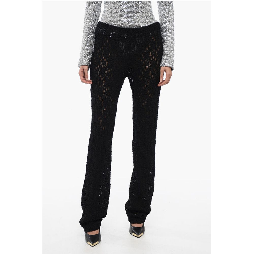 Chloé Embroidered Pants with Flared Leg