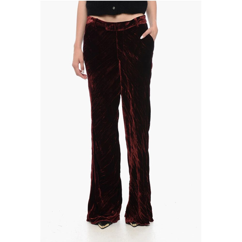 Etro Curly Velvet Pants with Flared-Fit