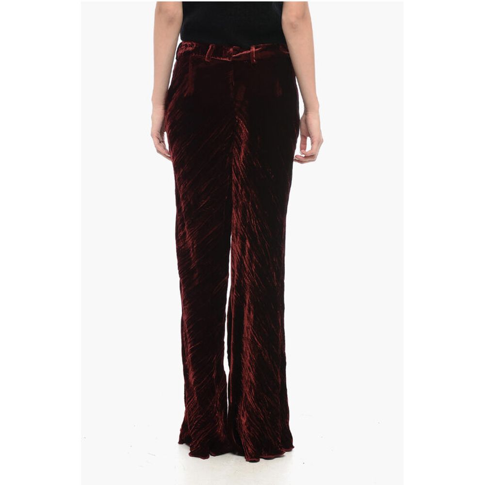 Etro Curly Velvet Pants with Flared-Fit