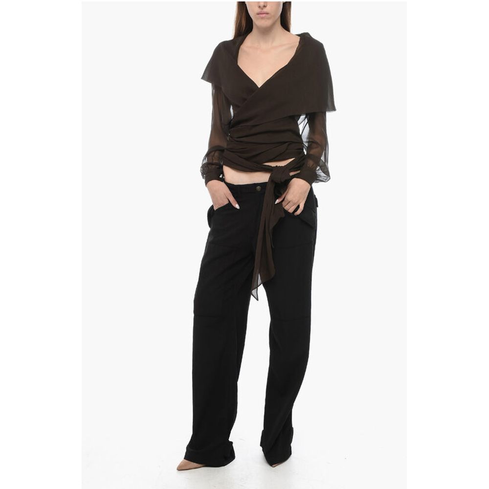 Etro Loose-Fit Cargo Pants with Velcro Detail